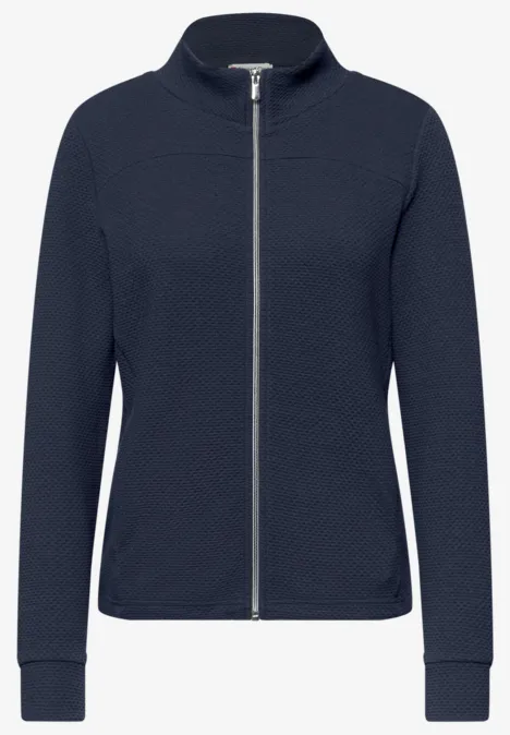 Langarm Jacke mit Turtle Neck shadowed navy