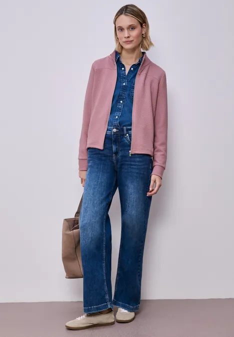 Langarm Jacke mit Turtle Neck clouded blush