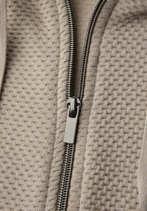 Kurze Hoodie Jacke timeless beige