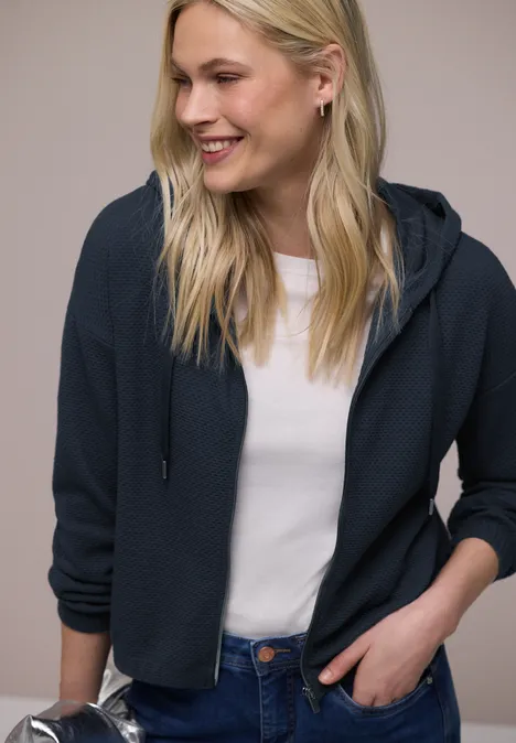 Kurze Hoodie Jacke shadowed navy Kurze Hoodie Jacke shadowed navy