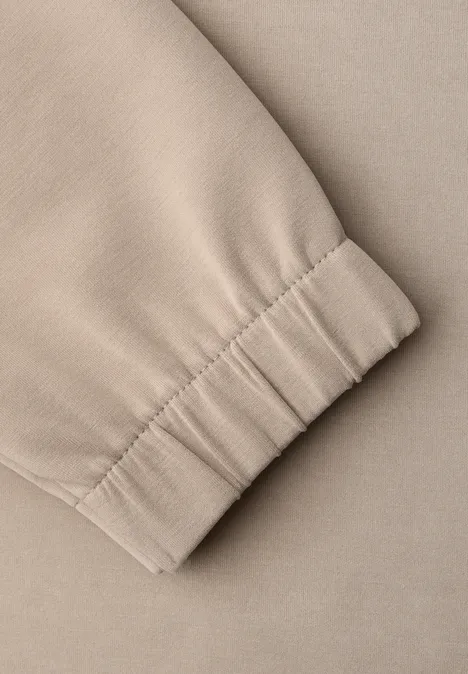 Shirt in Unifarbe morning beige