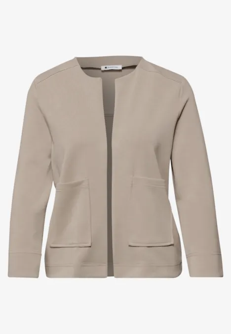 Veste look soie morning beige