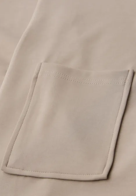 Veste look soie morning beige