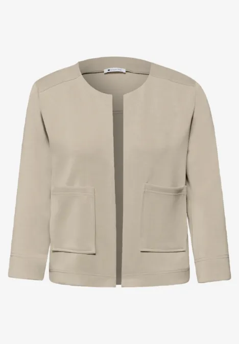 Veste look soie timeless beige
