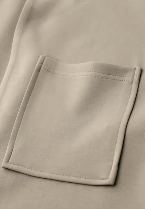 Veste look soie timeless beige