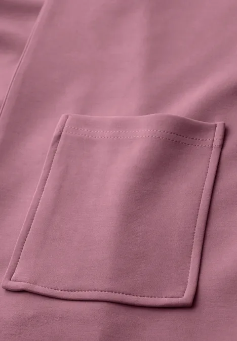 Veste look soie clouded blush