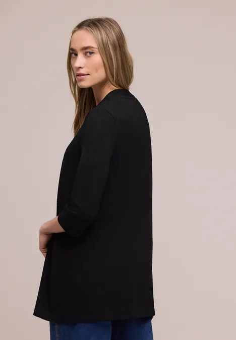Veste à manches longues, coupe allongée Black