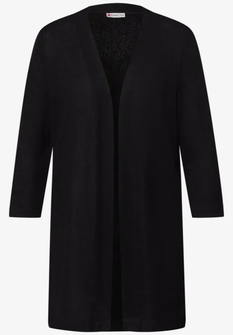 Veste à manches longues, coupe allongée Black