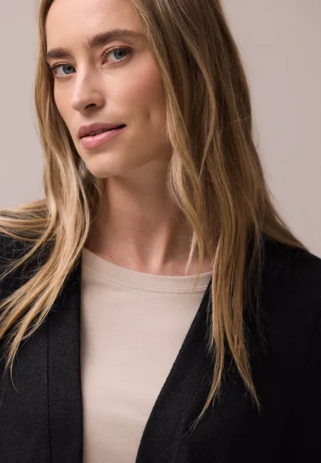 Veste à manches longues, coupe allongée Black