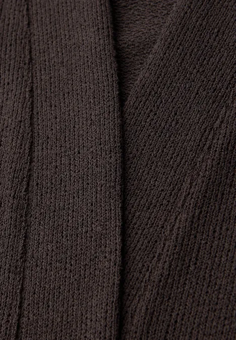 Langarm Jacke im verlängerten Schnitt espresso brown Langarm Jacke im verlängerten Schnitt espresso brown