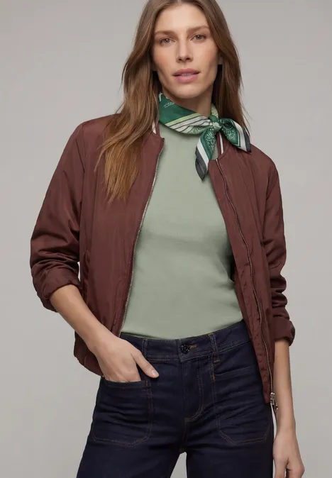 Basic Shirt mit Turtle Neck mint leaf
