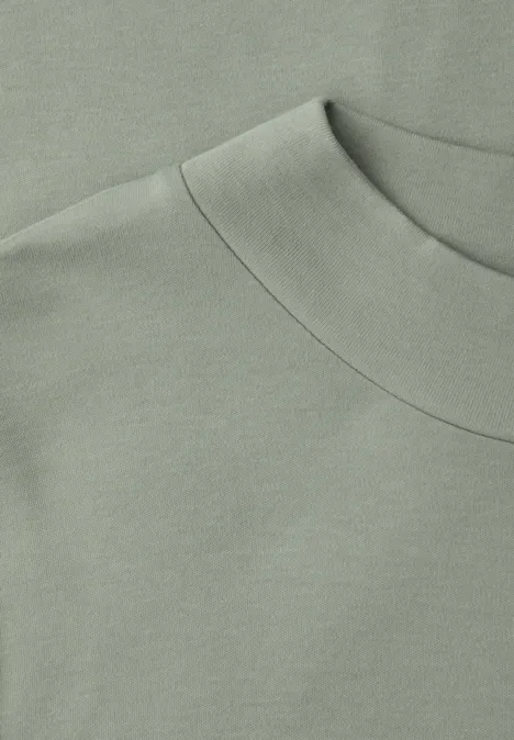 Basic Shirt mit Turtle Neck mint leaf