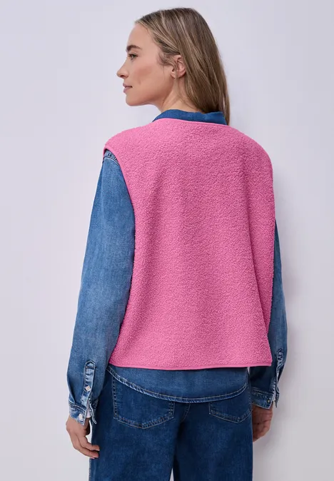 Weste mit Zipper ibis rose