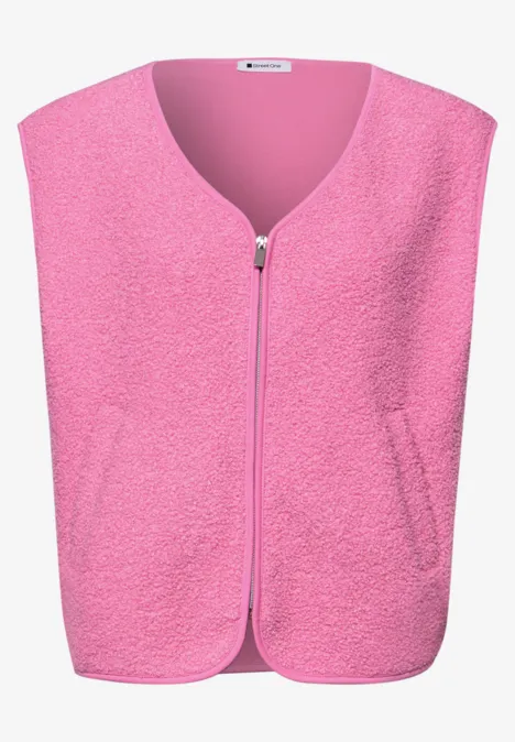 Weste mit Zipper ibis rose