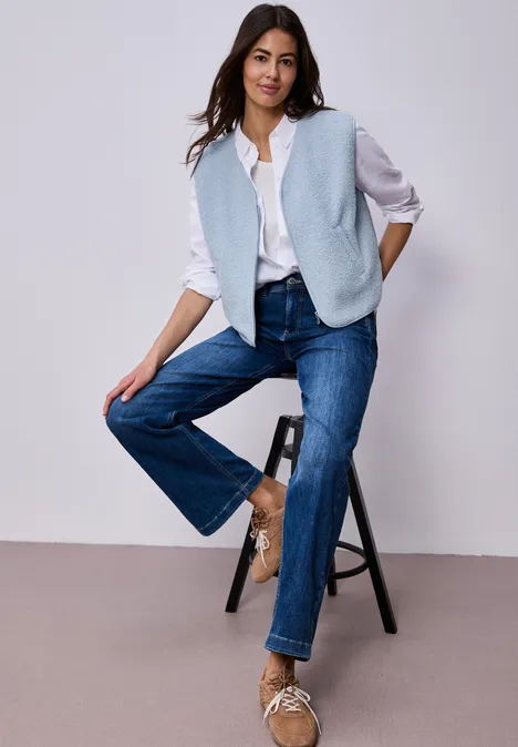 Gilet avec fermeture éclair calm blue