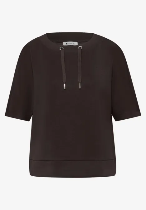 Chemise en soie espresso brown