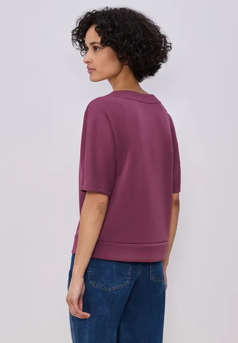 Dropped Shoulder Shirt im Silk-Look dark clouded blush