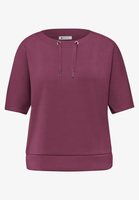 Dropped Shoulder Shirt im Silk-Look dark clouded blush