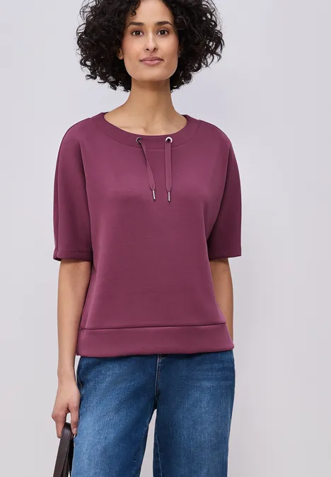 Dropped Shoulder Shirt im Silk-Look dark clouded blush