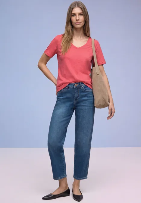 Basic T-Shirt striking coral