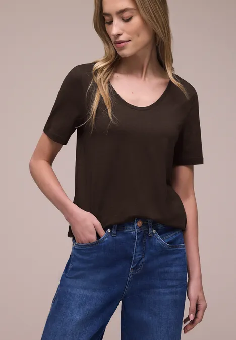 T-shirt de base espresso brown