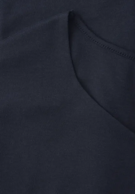 Ärmelloses Shirt mit Diamantausschnitt shadowed navy