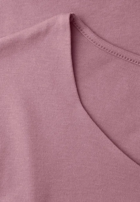 Shirt zonder mouwen met diamanten halslijn clouded blush