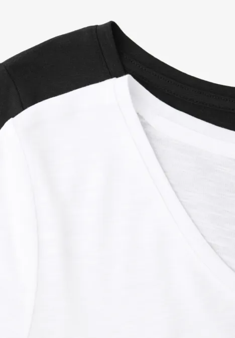 Basic T-Shirt mit Kurzarm im 2er-Pack white/black Basic T-Shirt mit Kurzarm im 2er-Pack white/black