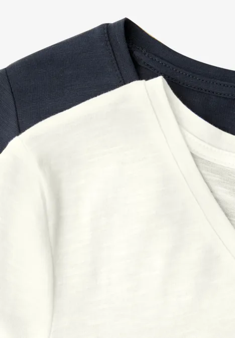 Basic T-Shirt mit Kurzarm im 2er-Pack off white/shadowed navy Basic T-Shirt mit Kurzarm im 2er-Pack off white/shadowed navy