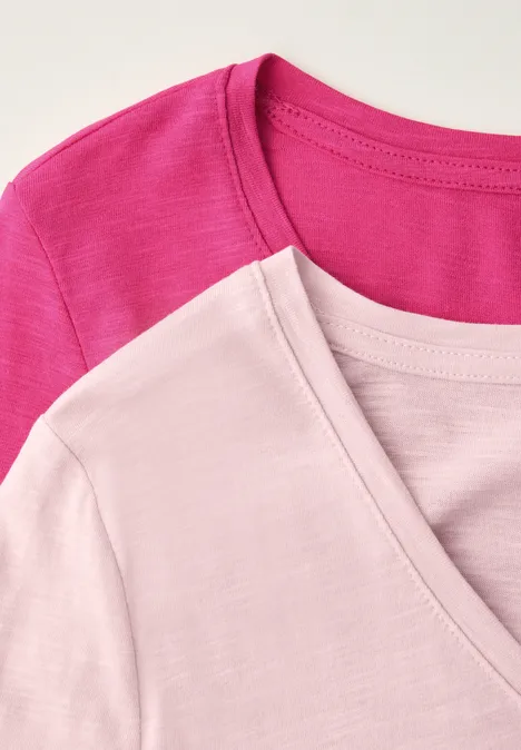 Basic T-Shirt mit Kurzarm im 2er-Pack magenta dream/minimal rose Basic T-Shirt mit Kurzarm im 2er-Pack magenta dream/minimal rose