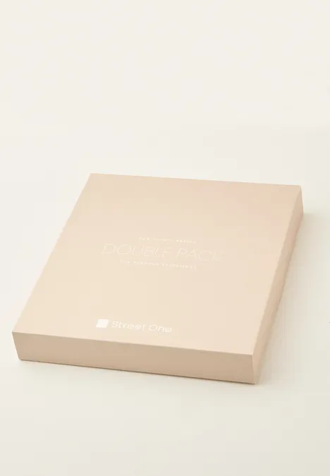 Basic T-Shirts im 2er-Pack white/timeless beige