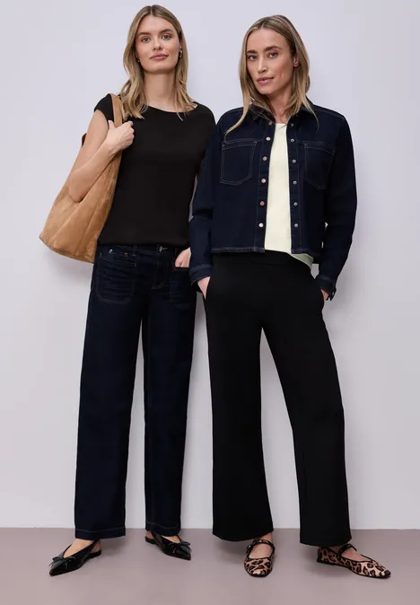 Basic Shirts im 2er-Pack off white/black