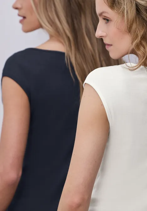 T-shirts basiques en pack de 2 off white/shadowed navy