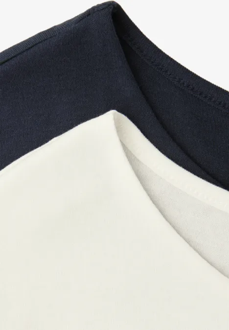 T-shirts basiques en pack de 2 off white/shadowed navy