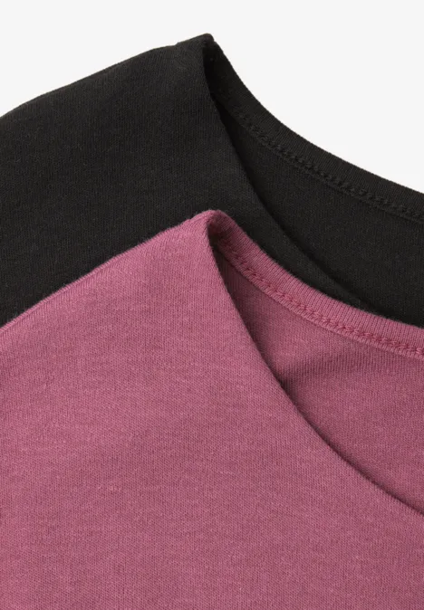 T-shirts basiques en pack de 2 black/dark clouded blush