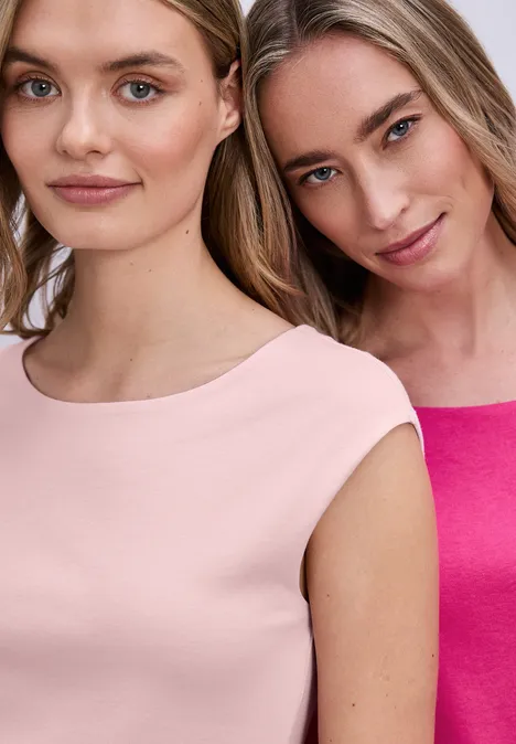 Basic Shirts im 2er-Pack magenta dream/minimal rose