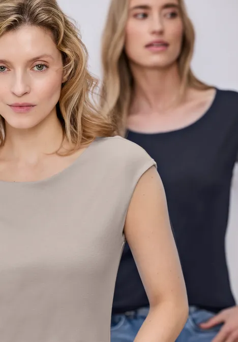 T-shirts basiques en pack de 2 shadowed navy/timeless beige