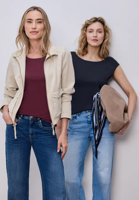 T-shirts basiques en pack de 2 shadowed navy/truffle red