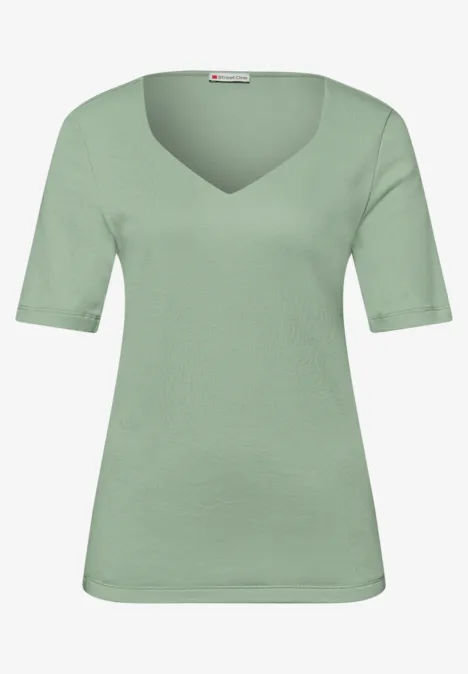 T-shirts avec encolure en cœur en pack de 2 mint leaf/deep bound green