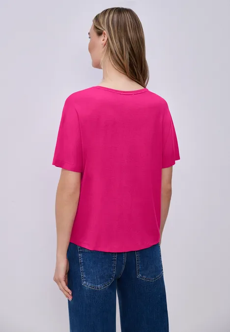 Basic Shirt met schouders magenta dream