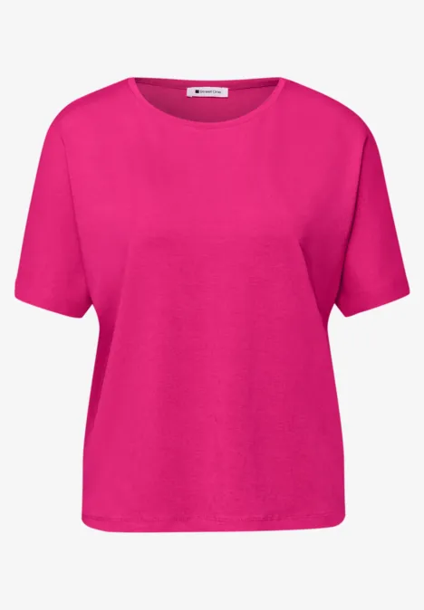 Basic Shirt met schouders magenta dream