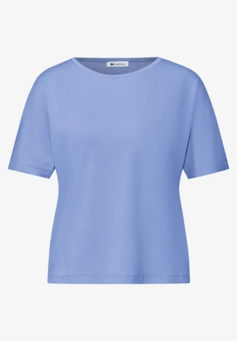 Basic Shirt met schouders drift blue