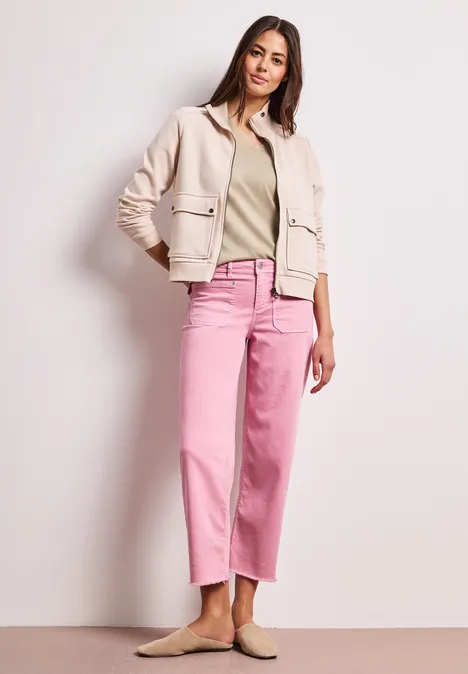 Koszulka na ramiączkach z dekoltem w szpic cotton beige