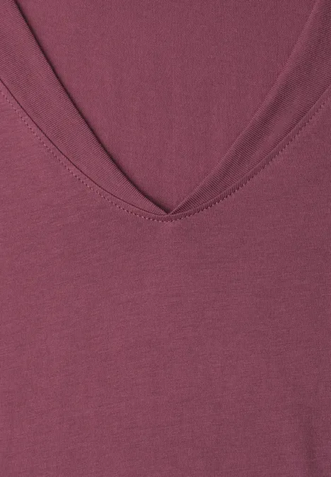 Chemise dropped shoulder avec col en V dark clouded blush