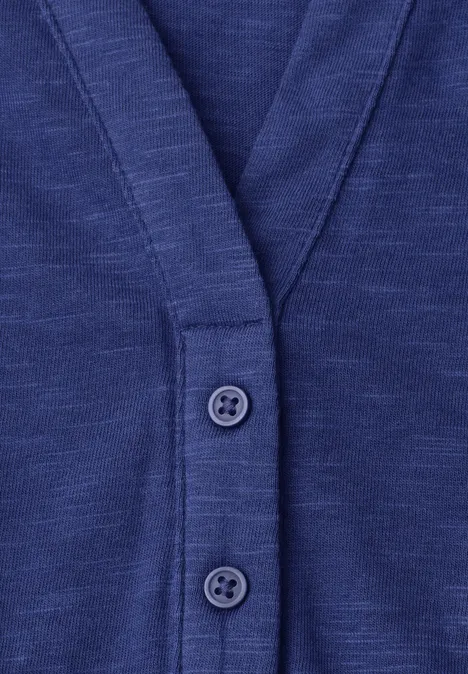 Dropped Shoulder Shirt mit Split Neck amparo blue