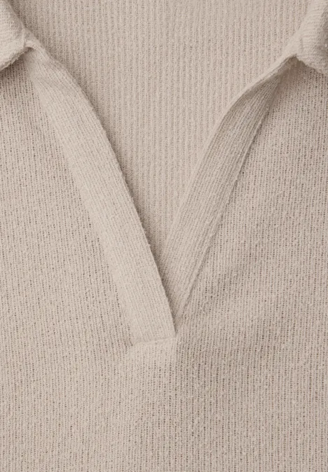 Polo à manches courtes en couleur unie clay sand