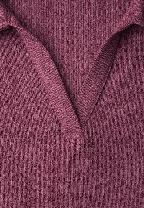 Kurzarm Poloshirt in Unifarbe dark clouded blush Kurzarm Poloshirt in Unifarbe dark clouded blush