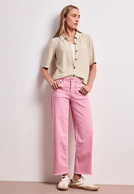 T-shirt à manches courtes avec patte de boutonnage moonstone sand