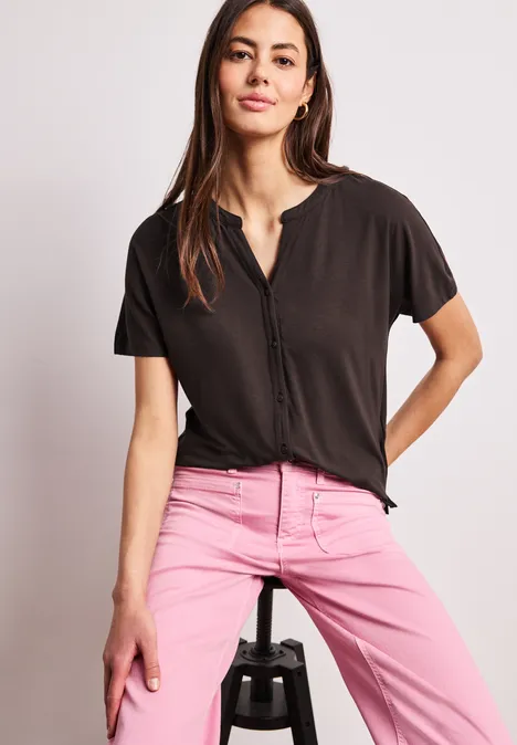 Bluzka na ramiączkach w stylu tuniki espresso brown