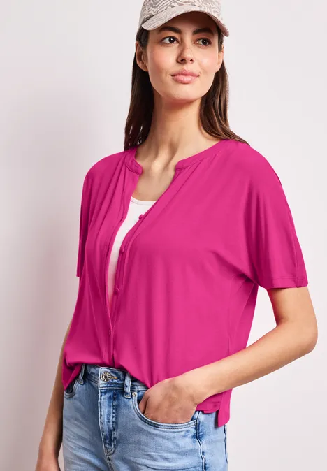 Dropped Shoulder Shirt im Tunika-Look magenta dream